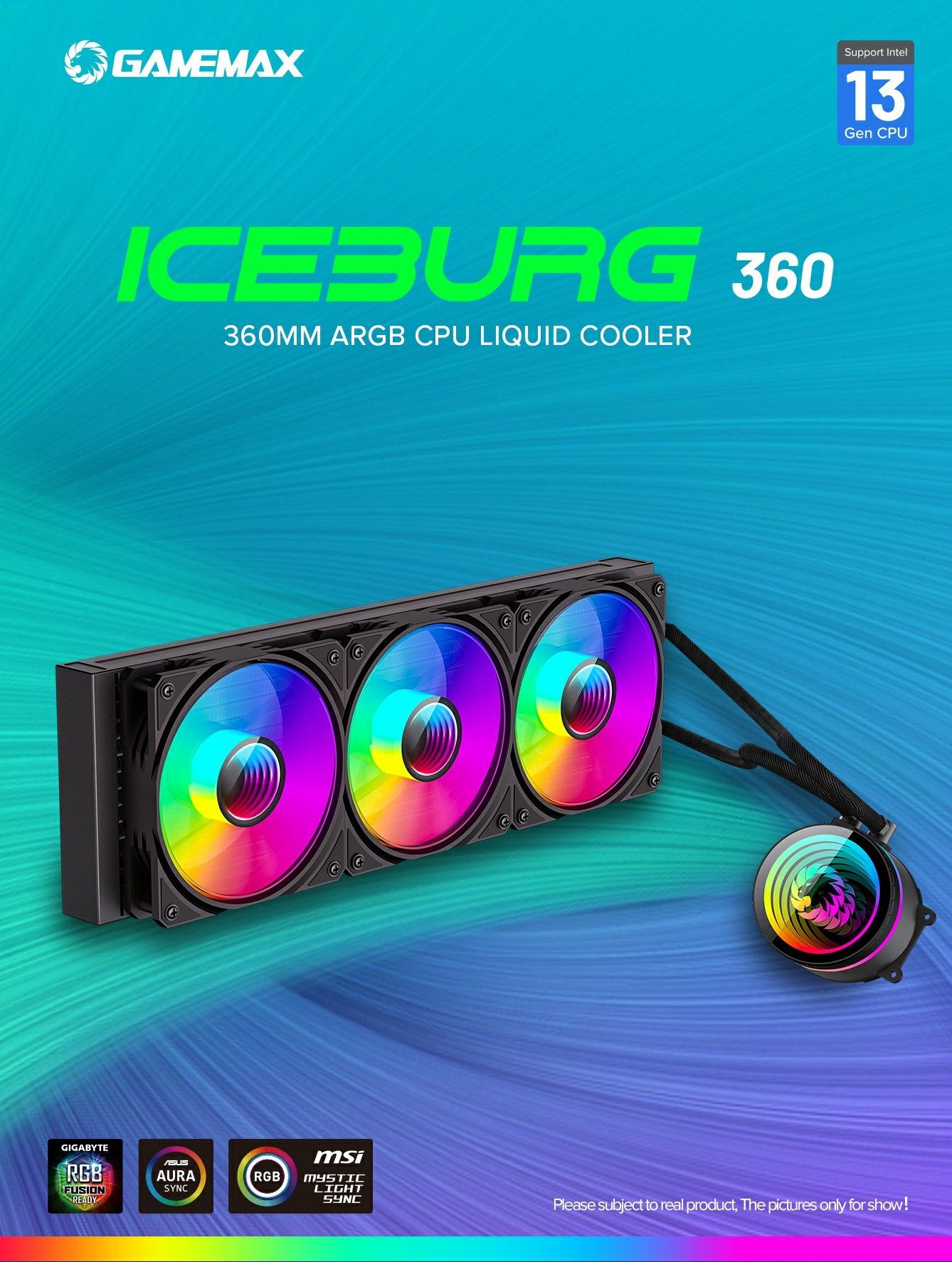 فن سی‌پی‌یو گیم مکس مدل ICEBURG 360 INFINITY BLACK