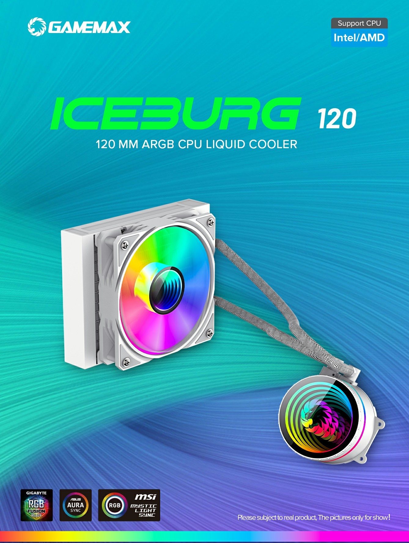 فن سی‌ پی‌ یو گیم مکس مدل ICEBURG 120 INFINITY WHITE