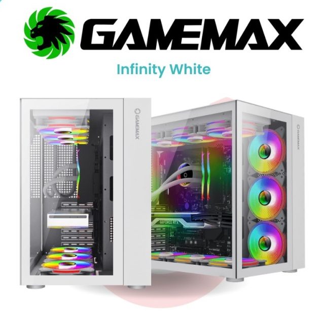 کیس کامپیوتر گیم مکس مدل INFINITY WHITE