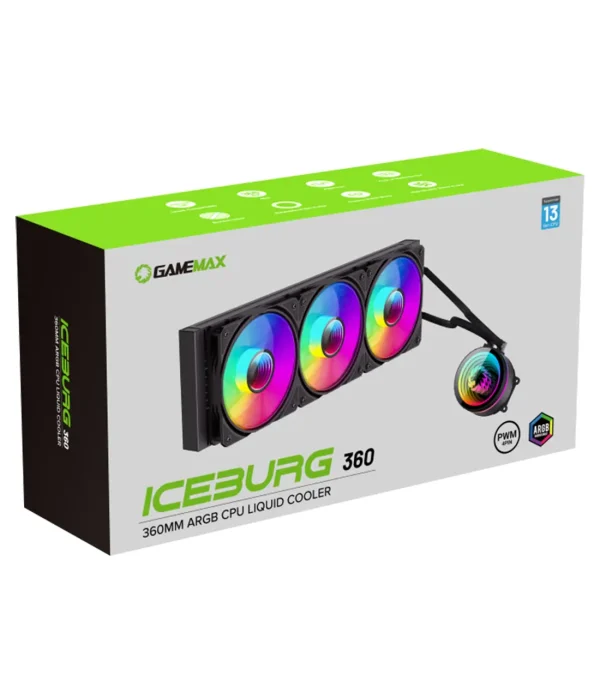 فن سی‌پی‌یو گیم مکس مدل ICEBURG 360 INFINITY BLACK