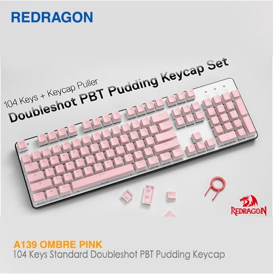 مجموعه کامل کلید کیبورد مکانیکال ردراگون A139 Ombre pink