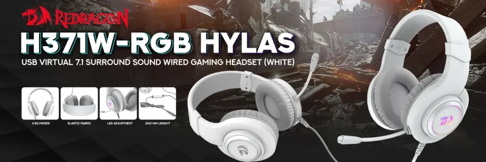 هدست گیمینگ ردراگون Hylas H371 White