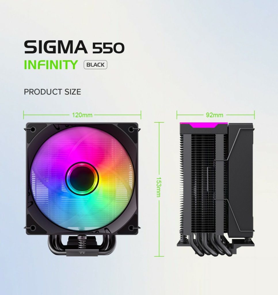 خنک کننده پردازنده گیم مکس Sigma 550 Infinity Black