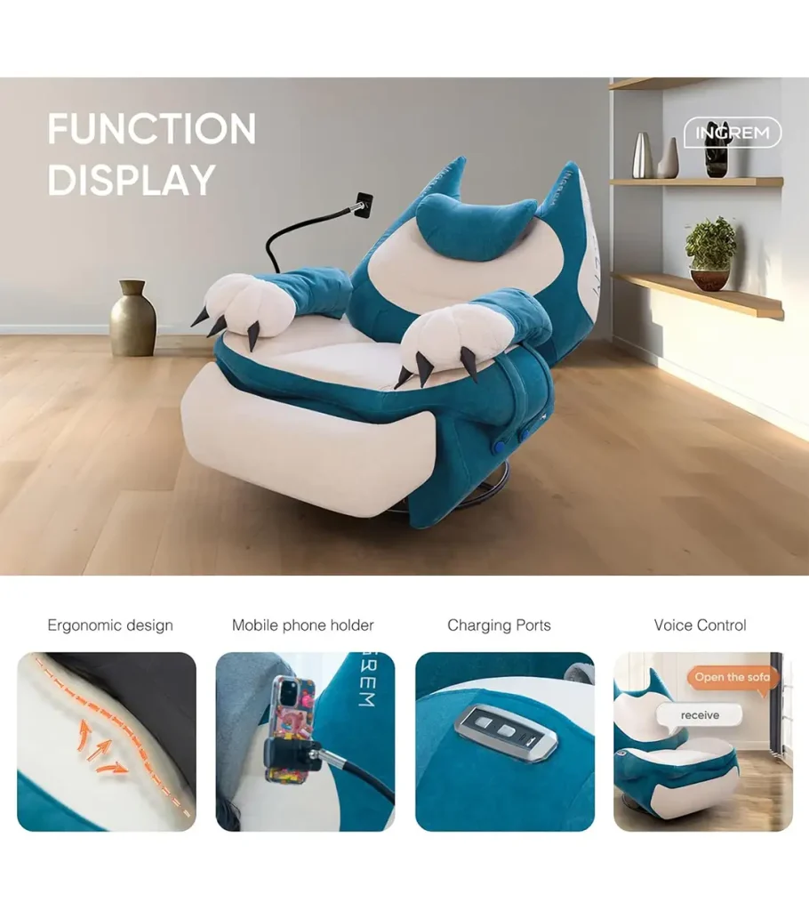 استیشن گیمینگ اینگریم Smart Recliner Blue