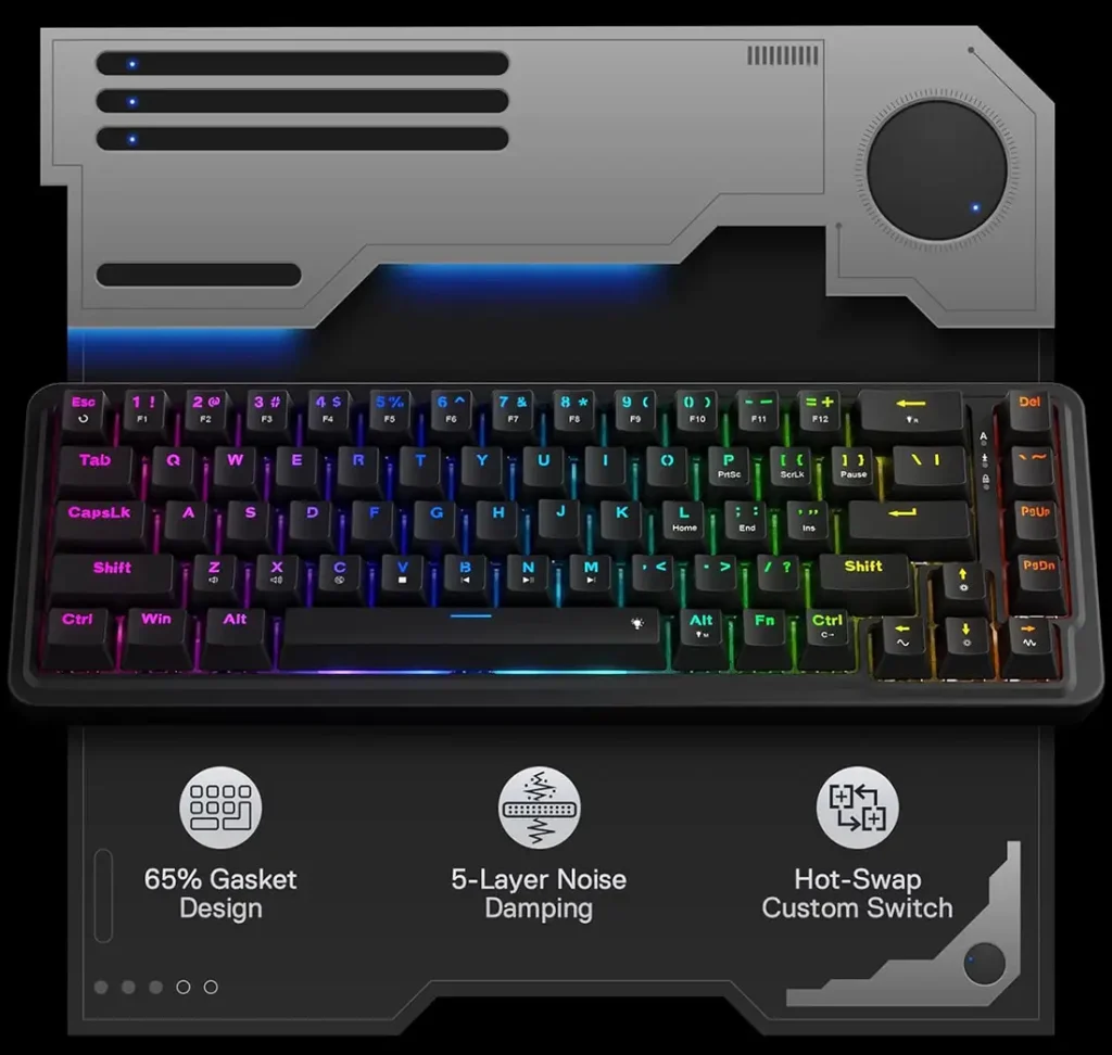 کیبورد مکانیکال گیمینگ ردراگون NOVA K709 RGB