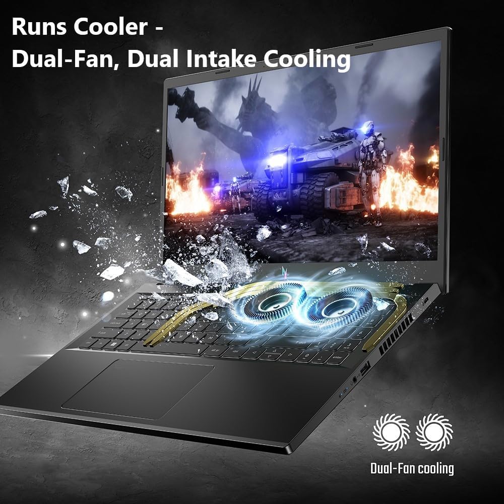 لپ تاپ ایسر مدل Nitro V 15 ANV15-41-R47X R5 7535HS 16GB 512GB RTX4050