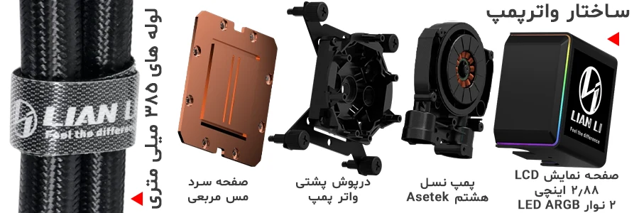 خنک کننده مایع پردازنده لیان لی GA II LCD 360 Black