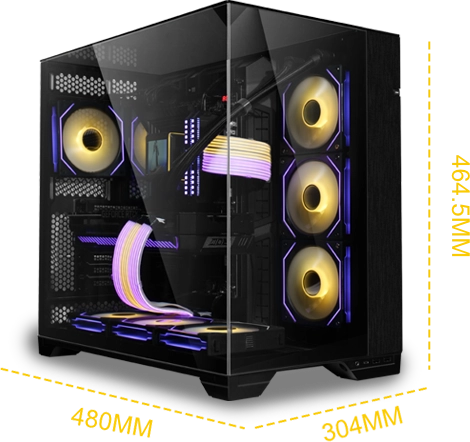 کیس گیمینگ لیان لی O11 VISION COMPACT Black
