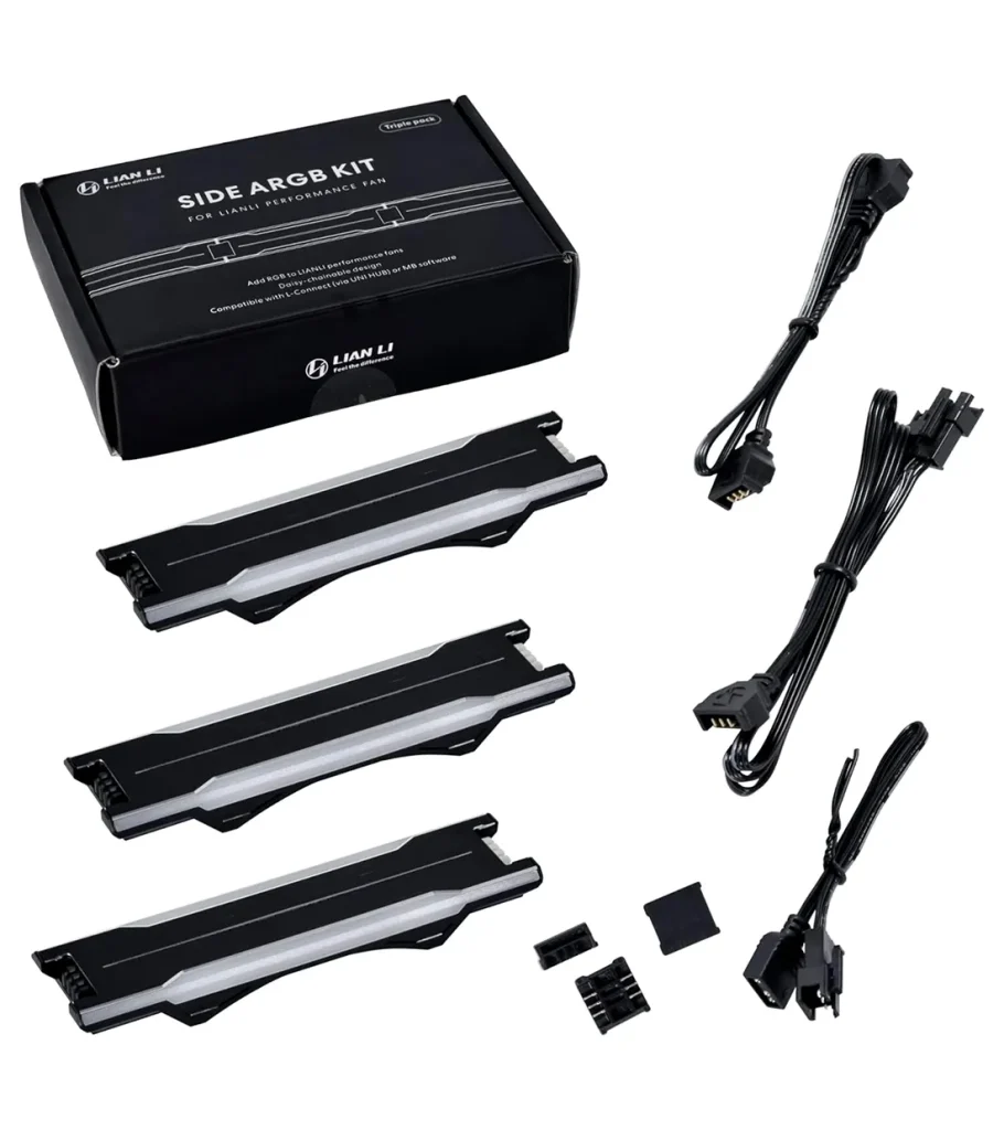 کیت نورپردازی فن کیس لیان لی SIDE ARGB KIT Black بسته 3 عددی