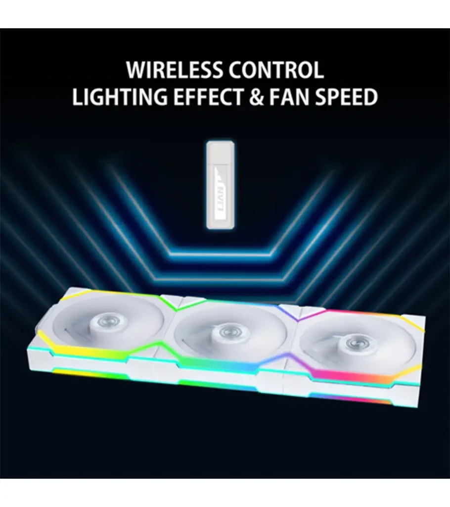فن کیس لیان لی UNI FAN SL Wireless White بسته 3 عددی
