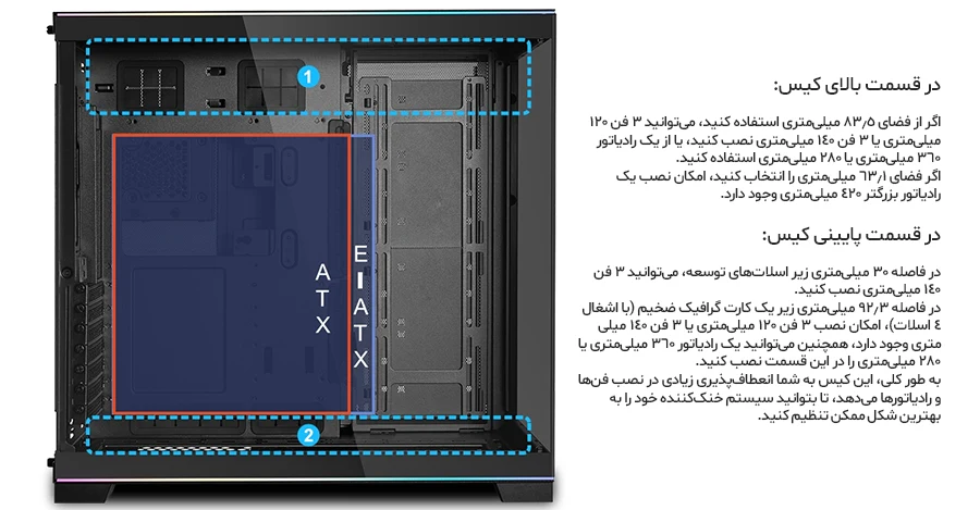 کیس گیمینگ لیان لی O11 DYNAMIC EVO RGB Black