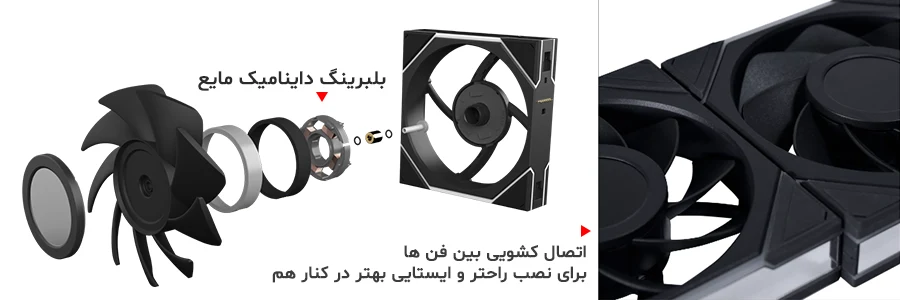فن کیس لیان لی UNI FAN TL LCD Black بسته 3 عددی