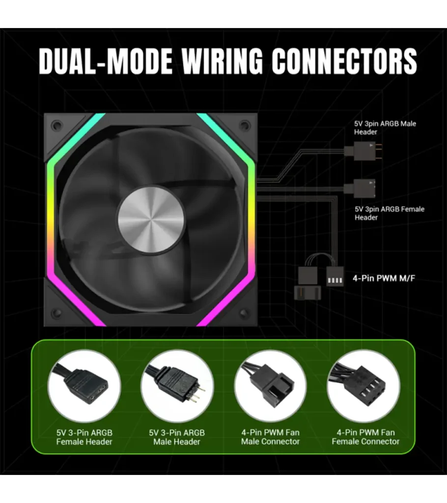 فن کیس گیم مکس FN12A-N2 Black