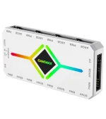 کنترل نورپردازی و سرعت فن گیم مکس V4.0 ARGB HUB PWM WT