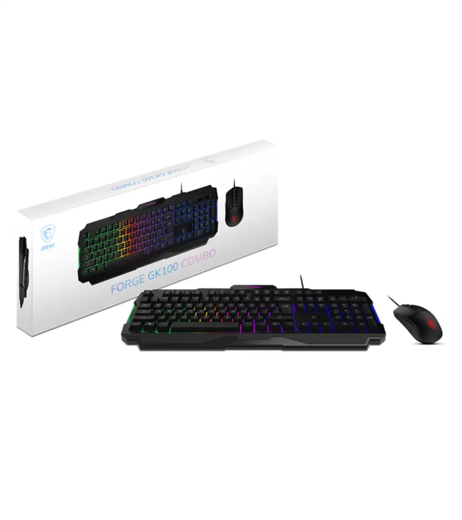 کیبورد و موس گیمینگ ام اس آی FORGE GK100 COMBO