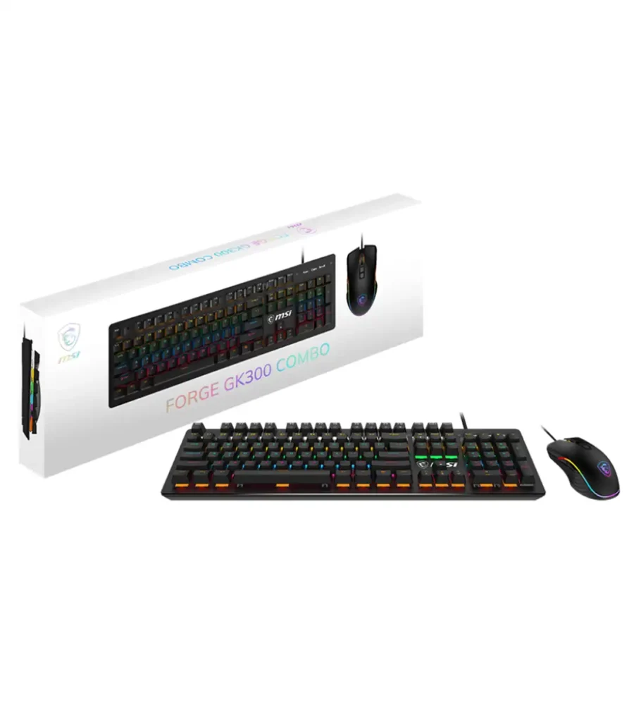 کیبورد و موس گیمینگ ام اس آی FORGE GK300 COMBO