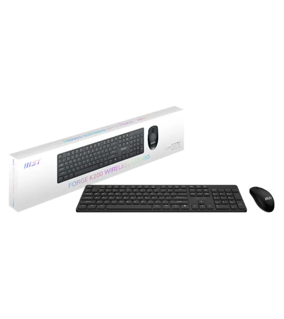 کیبورد و موس بی سیم اداری ام اس آی FORGE K200 COMBO
