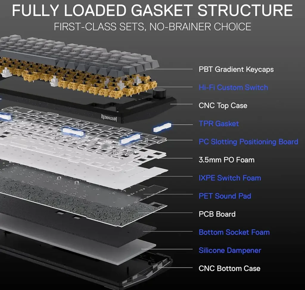 کیبورد بی سیم مکانیکال گیمینگ ردراگون Freyja K687 GG PRO