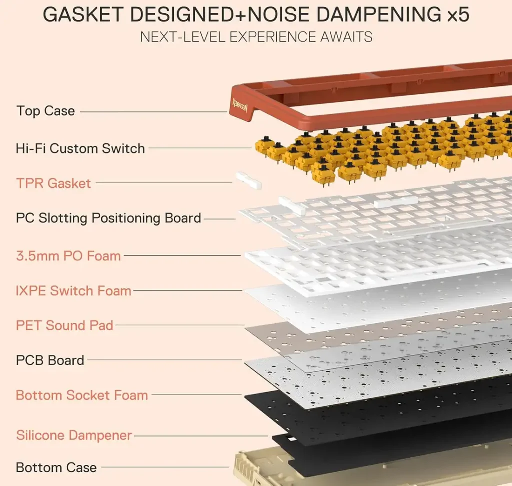 کیبورد بی سیم مکانیکال گیمینگ ردراگون Geb K673 AK PRO