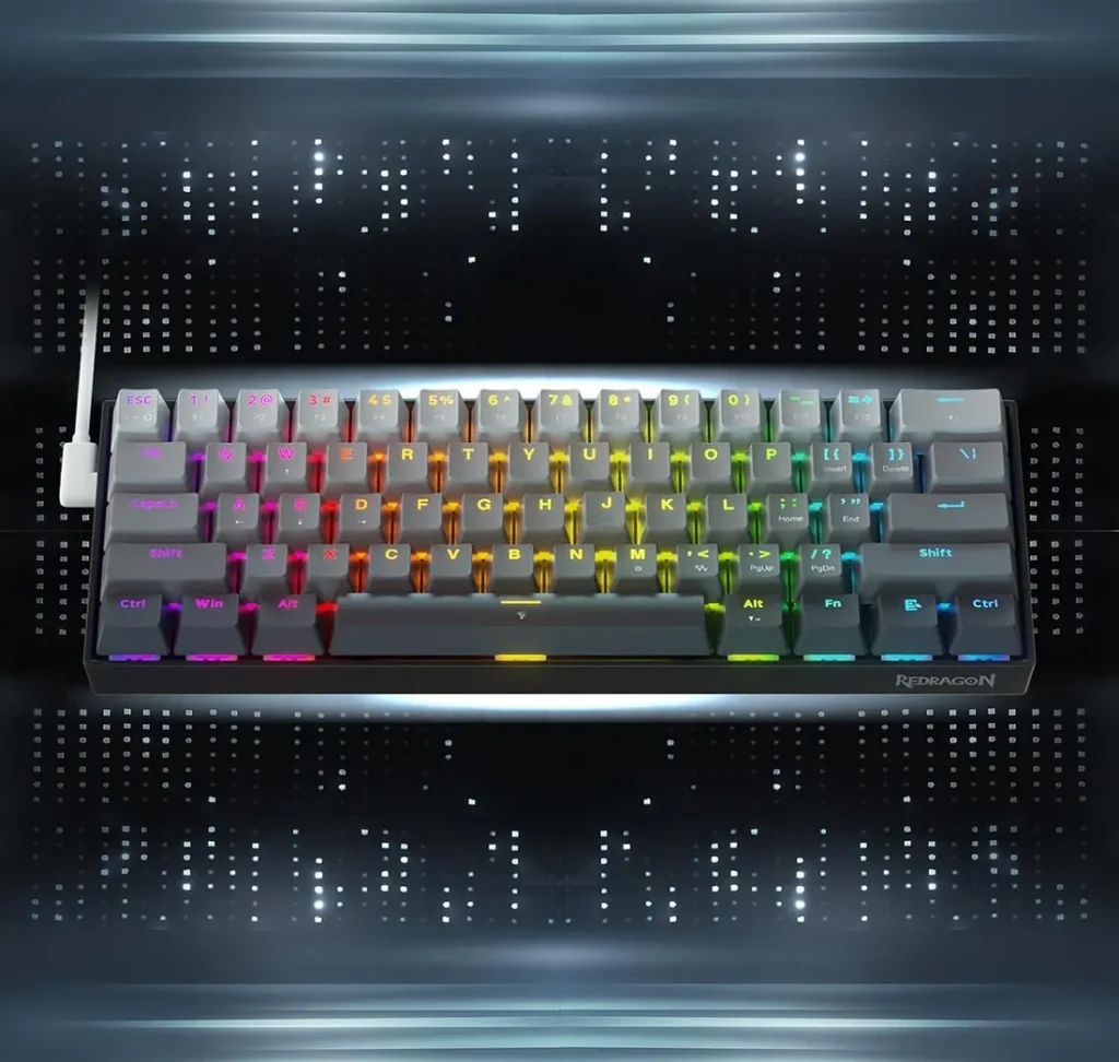 کیبورد مکانیکال گیمینگ ردراگون K617 FIZZ GGB RGB-M