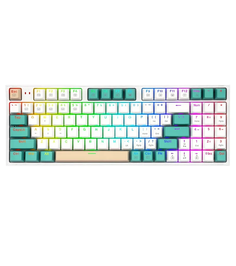 کیبورد بی سیم/باسیم مکانیکال گیمینگ ردراگون K643 WGC RGB PRO