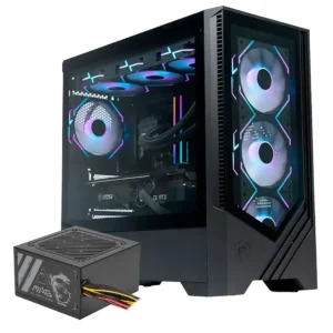 کیس و پاور گیمینگ ام اس آی MAG FORGE M100L + MAG A500N-H