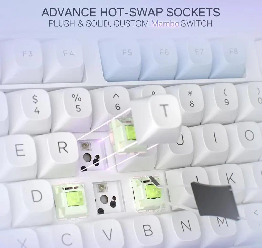 کیبورد بی سیم مکانیکال گیمینگ ردراگون UCAL MAX K673 WBP