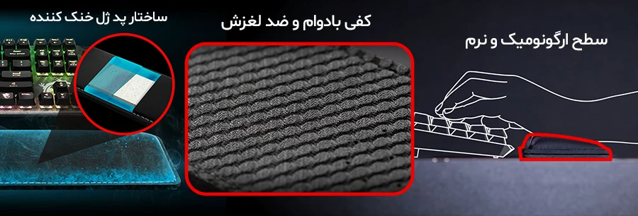پد تکیه‌گاه مچ دست ام اس آی Vigor WR01