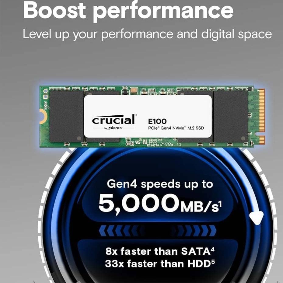 حافظه SSD کروشیال Crucial E100 1TB M.2 SSD Hard Drive