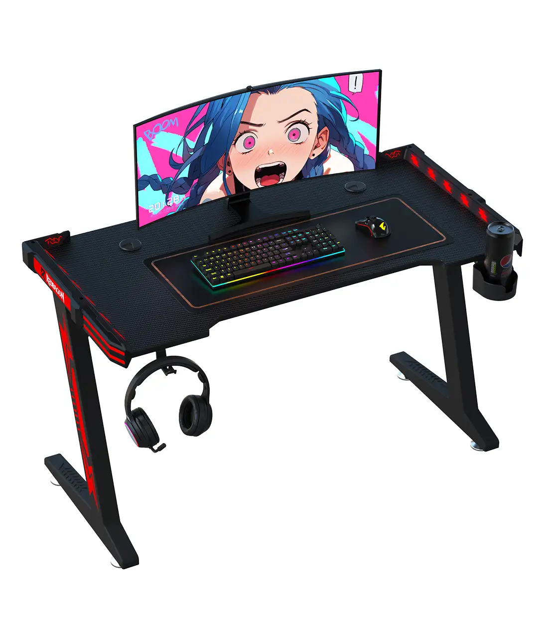 میز گیمینگ ردراگون GD-3112R 140cm LED