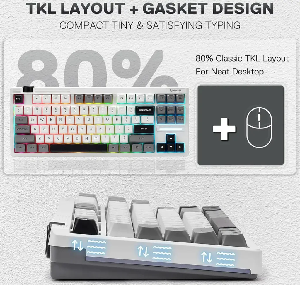 کیبورد بی سیم مکانیکال گیمینگ ردراگون K729 PRO RGB