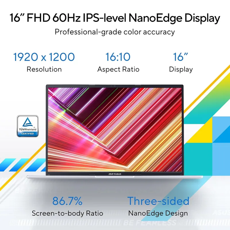 لپ تاپ ایسوس ASUS X1605VA I5 13420H 16GB 512GB IRIS XE(فینگر پیرینت-بک لایت)