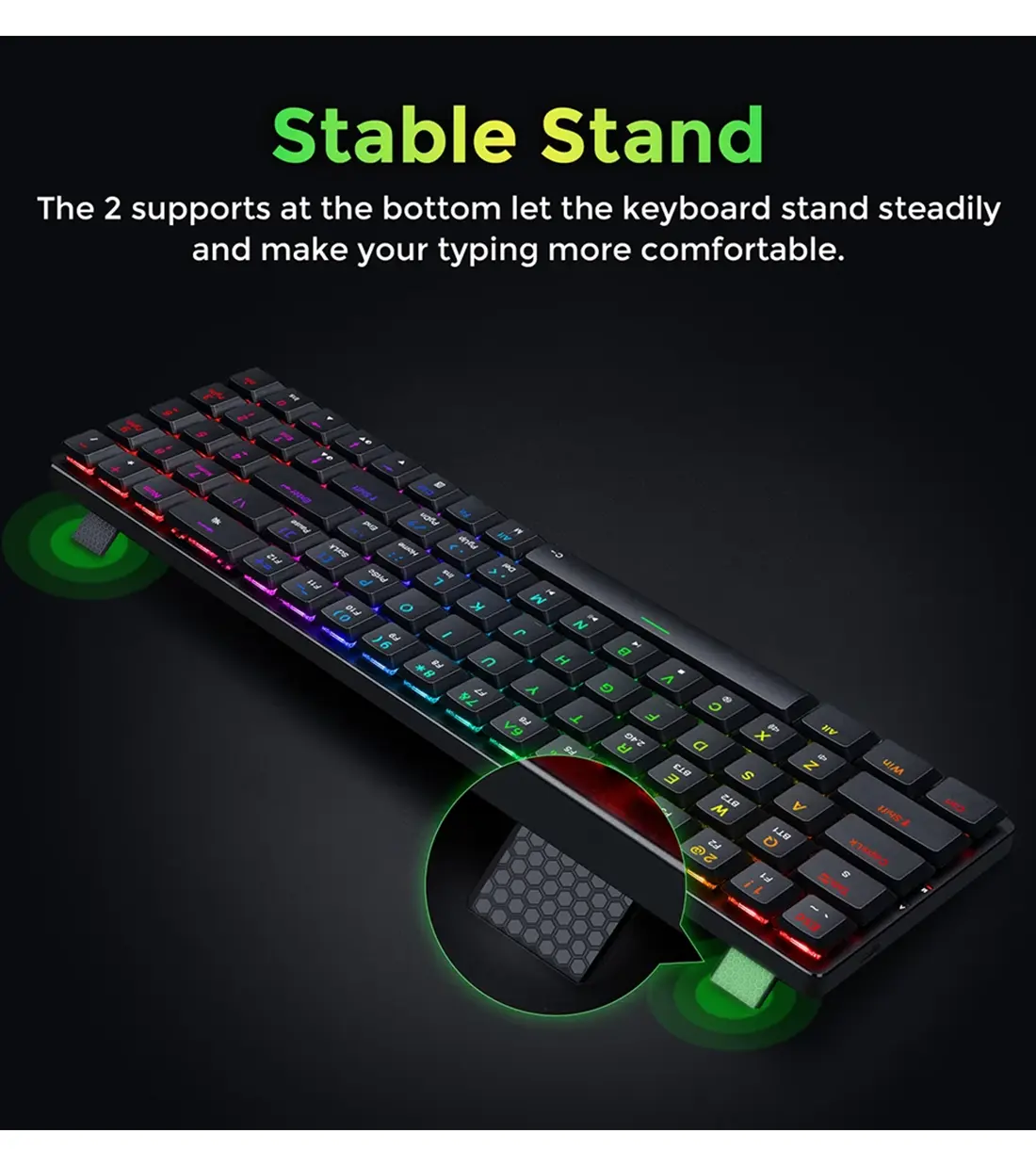 کیبورد بی سیم/باسیم مکانیکال گیمینگ ردراگون ASHE Pro K626P-KBS