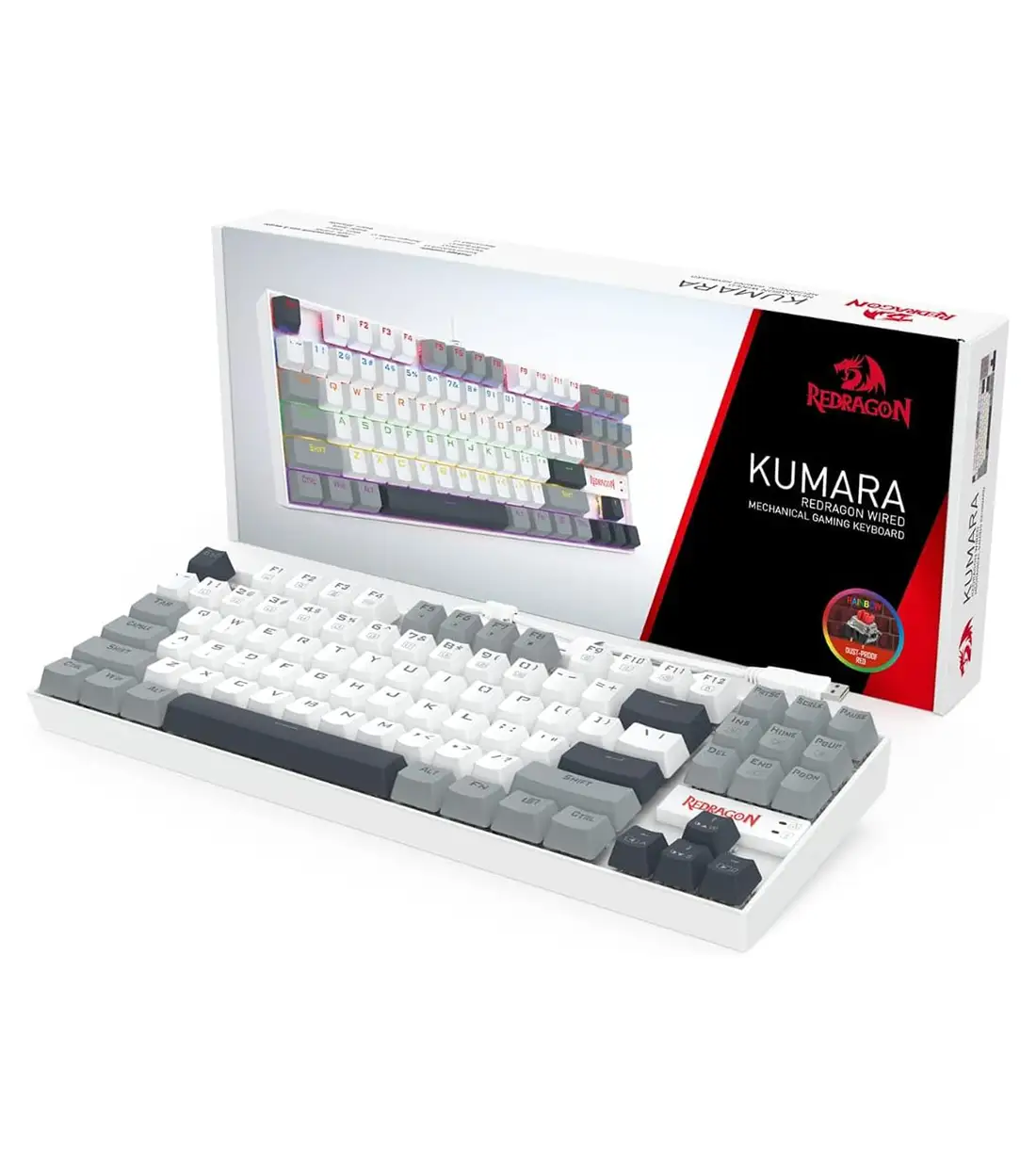 کیبورد مکانیکال گیمینگ ردراگون KUMARA K552 WGL RGB