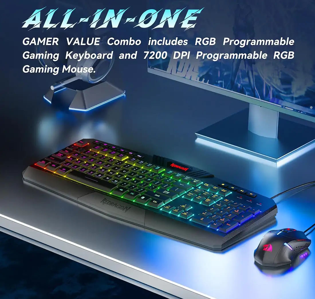 باندل گیمینگ کیبورد و موس ردراگون S101 BA 3
