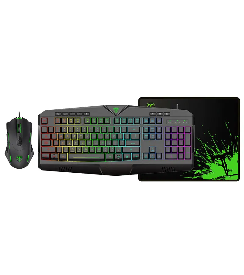 باندل کیبورد و موس و موس پدگیمینگ تی دگر T-TGS006