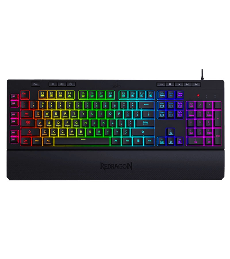 1-35-1.webp کیبورد گیمینگ ردراگون مدل Redragon K512 SHIVA RGB - Image 1