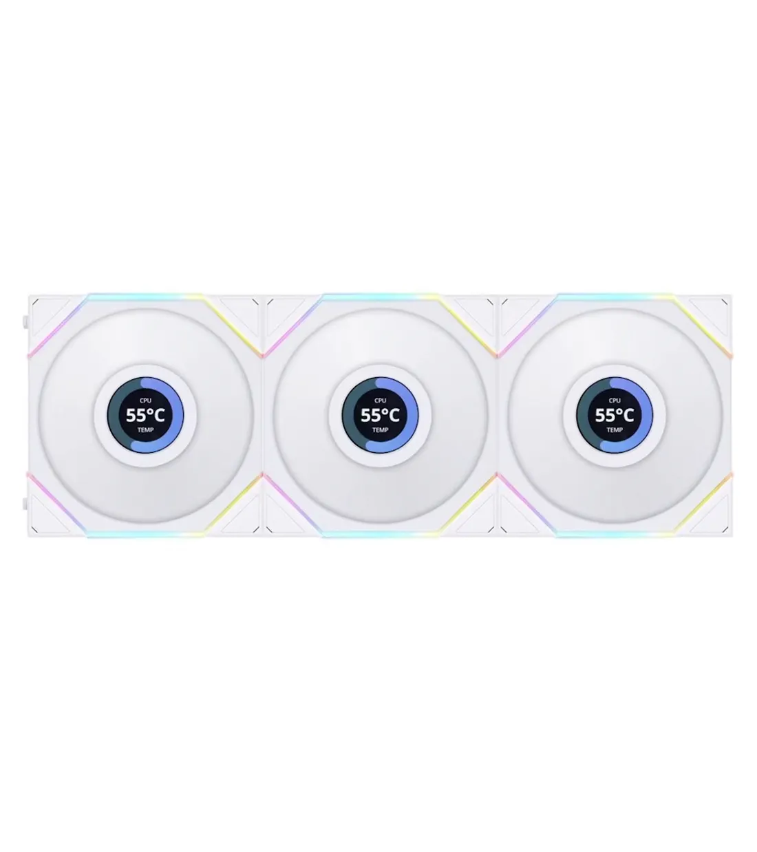 1w-1.webp فن کیس لیان لی UNI FAN TL LCD Reverse White بسته 3 عددی - Image 1
