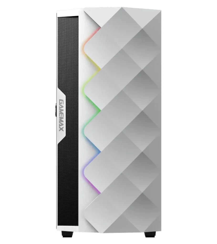 کیس کامپیوتر گیم مکس GameMax Diamond COC ARGB Mid Tower White