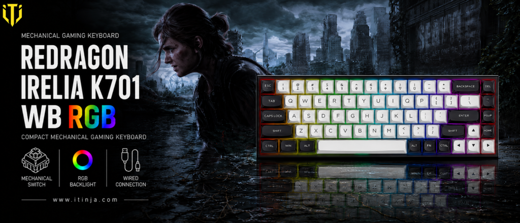 کیبورد مکانیکال گیمینگ ردراگون K701 WB RGB 