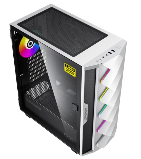 کیس کامپیوتر گیم مکس GameMax Diamond COC ARGB Mid Tower White