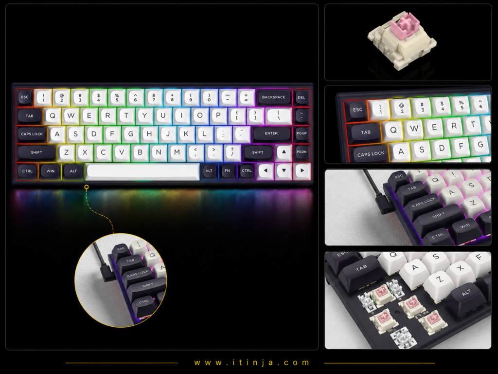 کیبورد مکانیکال گیمینگ ردراگون IRELIA K701 WB RGB