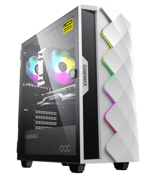 کیس-کامپیوتر-گیم-مکس GameMax Diamond COC ARGB Mid Tower White - Image 2