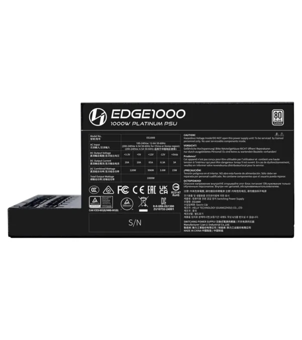 پاور 1200 وات لیان لی EDGE 1200 UK Black Full Modular - Image 5