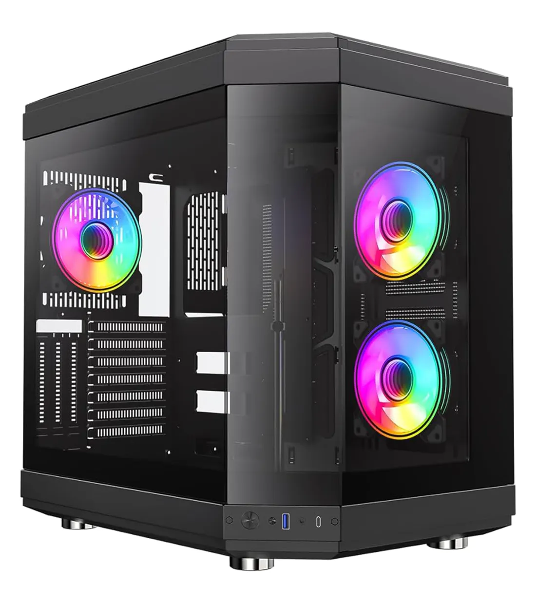 HYPE-Black-1-1.webp کیس کامپیوتر گیم مکس مدل HYPE Black - Image 1