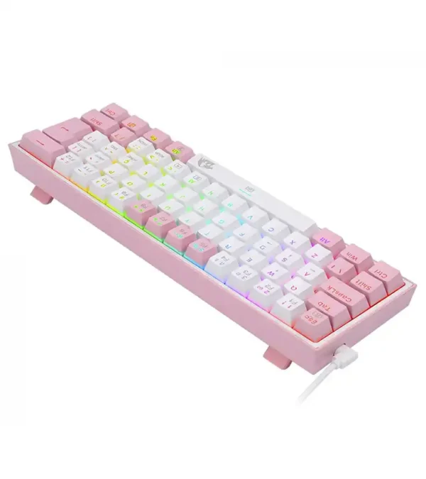 کیبورد مکانیکال گیمینگ ردراگون K617 FIZZ White-Pink - Image 4