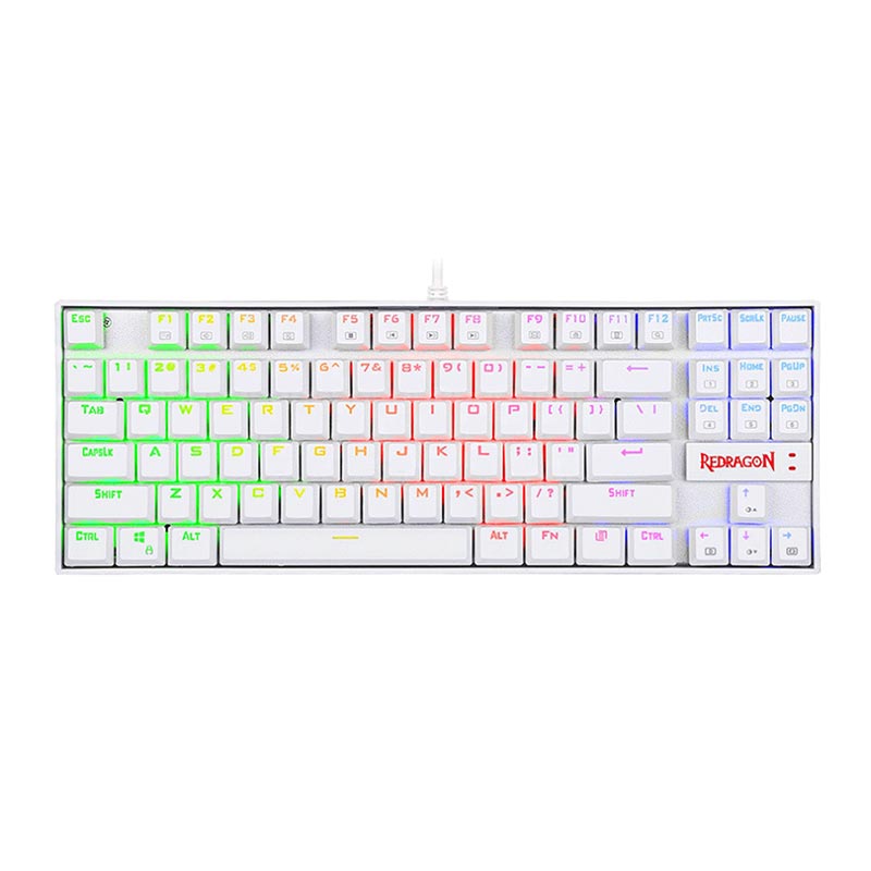 KUMARA-1.jpg کیبورد REDRAGON مدل KUMARA K552 سفید سوییچ قرمز - Image 1