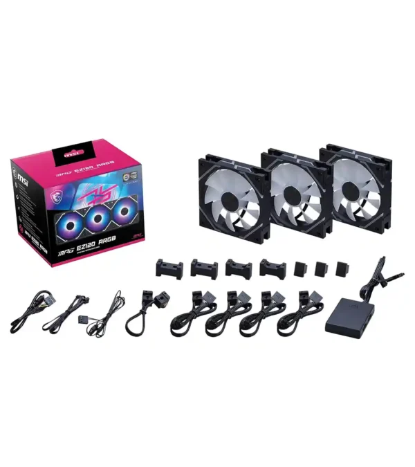 فن کیس گیمینگ ام اس آی MPG EZ120 ARGB Black - Image 7
