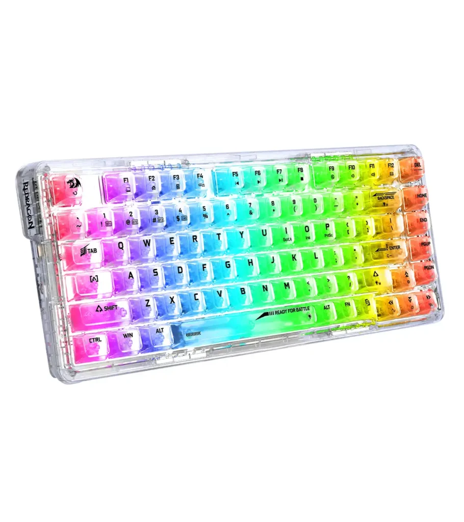 کیبورد بی سیم مکانیکال گیمینگ ردراگون ELF PRO K649-CT RGB