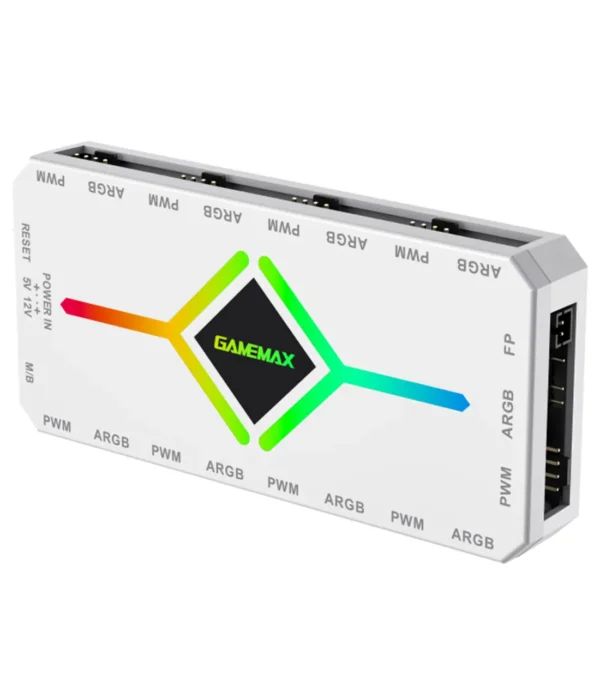 کنترل نورپردازی و سرعت فن گیم مکس V4.0 ARGB HUB PWM WT - Image 3
